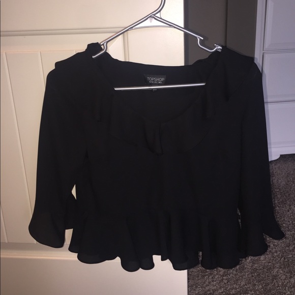 Top shop black blouse - Picture 1 of 2